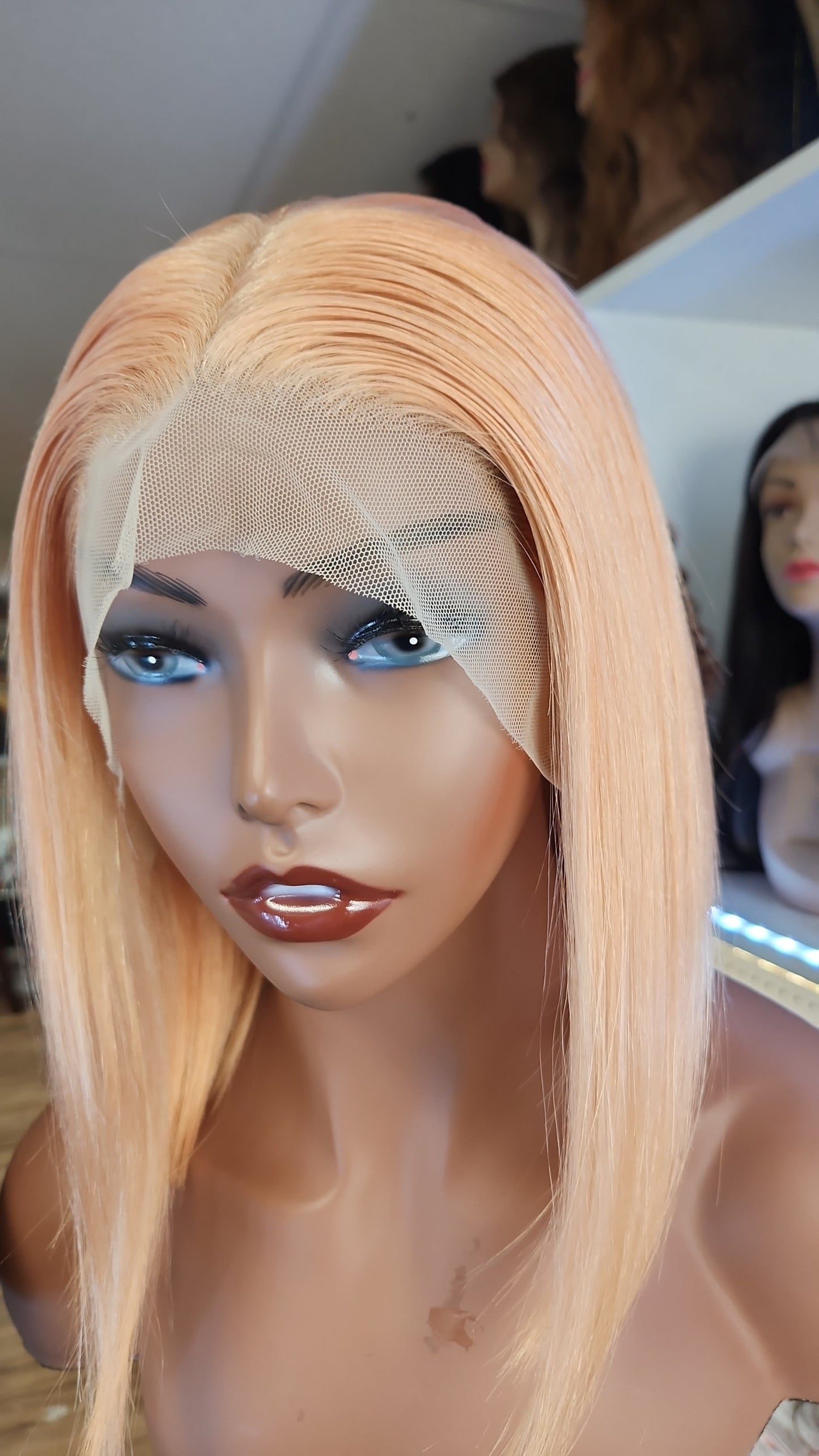 Rose Gold Wig Lace Front Wig Human Hair Colored Wig Straight 13x4 Lace Front  Wigs Pre Plucked With Baby Hair Short Bob  10 Inch Hair